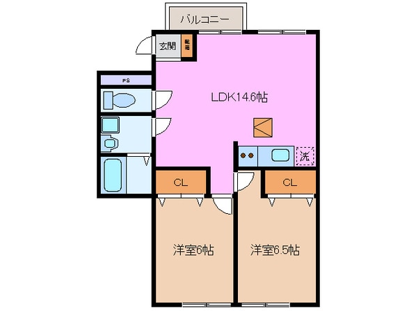 メゾン春風　B棟の物件間取画像